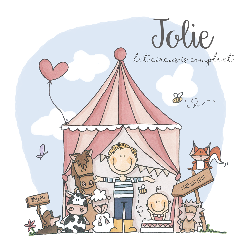 Geboortekaart Jolie Circus